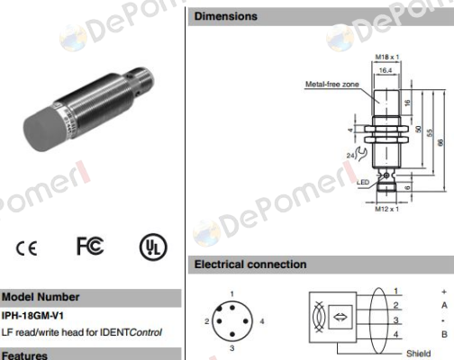 p/n: 121115, Type: IPH-18GM-V1 Pepperl-Fuchs