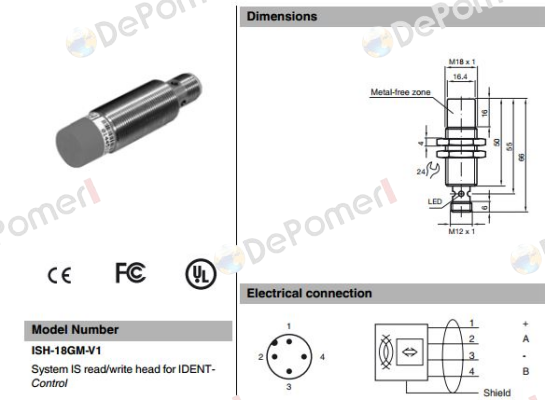 P/N: 181881, ISH-18GM-V1  Pepperl-Fuchs
