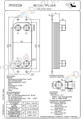 TPL 00 K 10-12 / PN: 632 800 817 2 00 Funke