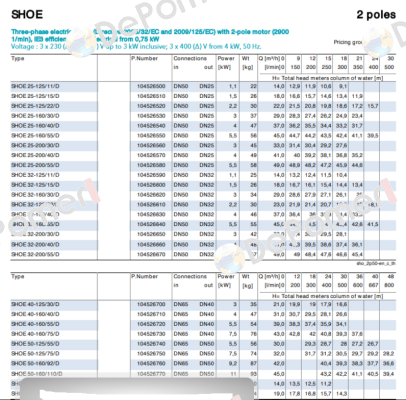 SHOE 50-160/110/D (104526770) Lowara