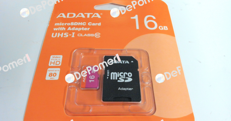 MicroSDHC card 16 GB with adapter Lutron