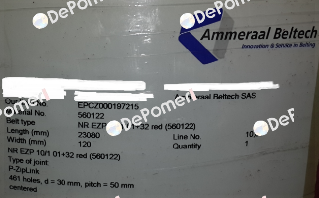 NR EZP 10/1 01+32 rot (560122)  Ammeraal Beltech