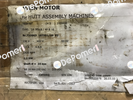 733963 187991/20 B3 oem  Dietz-Motoren