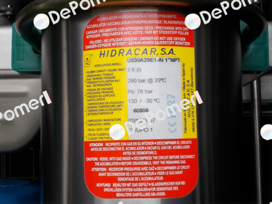 U030A29E1-AI 1“ NPT,76 bar  Hidracar