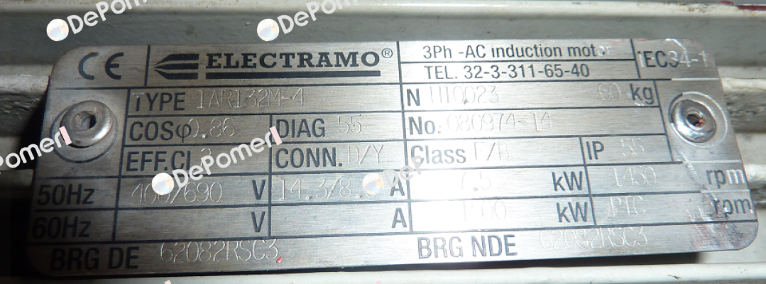 Connection box complete for 1AR132M-4  Electramo