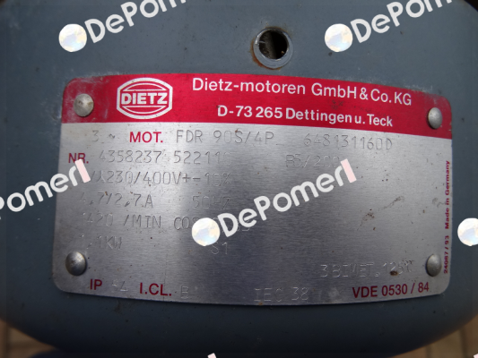 FDR 90S/4P,648131160D  oem  and obsolete  Dietz-Motoren