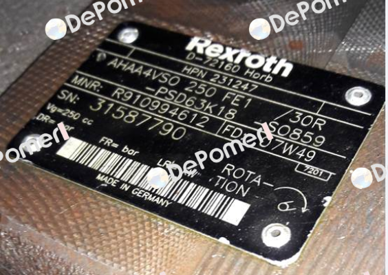 AHAA4VSO 250 FE1/30R-PSD63K18-S0859 not available  Rexroth