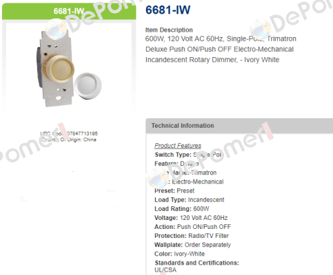 6681-IW Leviton