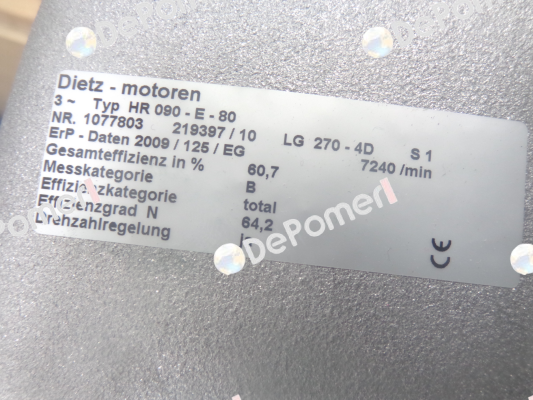 HR 090-E-80-124HZ-3,0-INVB  Dietz-Motoren