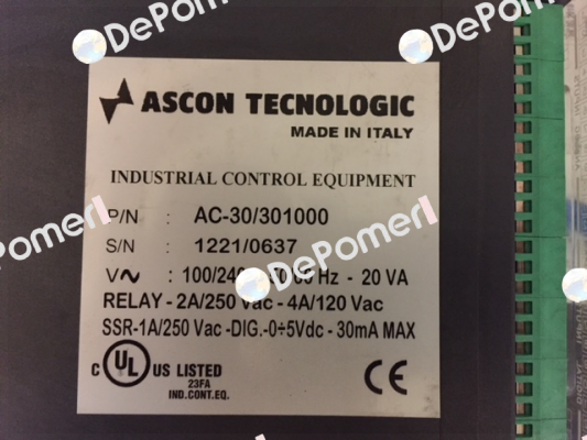 P/N AC-30/301000, SN:1221/0637  Ascon