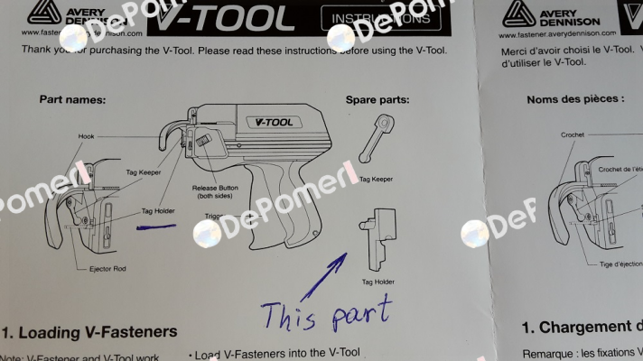 P04SFVT  , Type V-Tool AVERY DENNISON