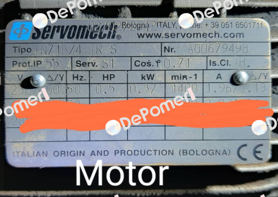 Type: IN7 1B/4 TR S A00679498 (OEM) Servomech