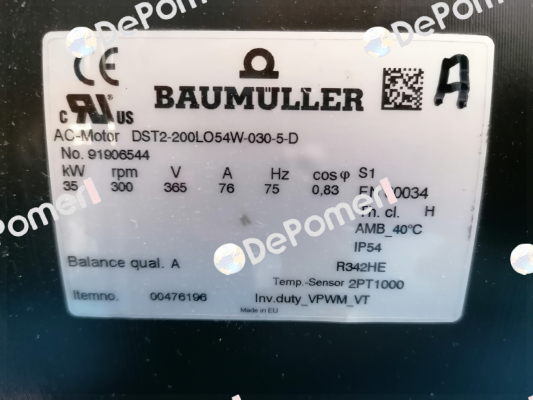 DST2-200LO54W-030-5-D-DH-6-MTR-O-000 Nr. 00476196 Baumüller