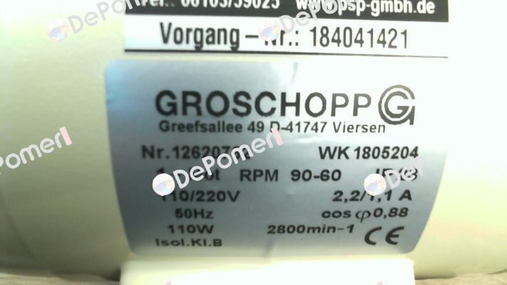 VE31-D-L-25-S i= 10:1, WK 1805204 Groschopp