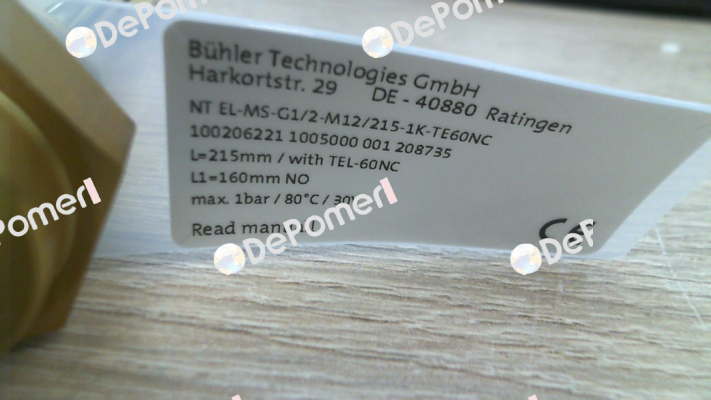 NT EL-MS-G1/2-M12/215-1K-TE60NC Bühler Technologies