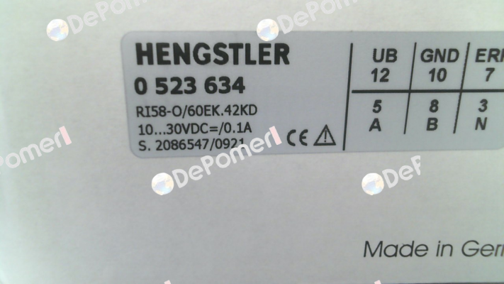 p/n: 0523634, Type: RI58-O/ 60EK.42KD Hengstler