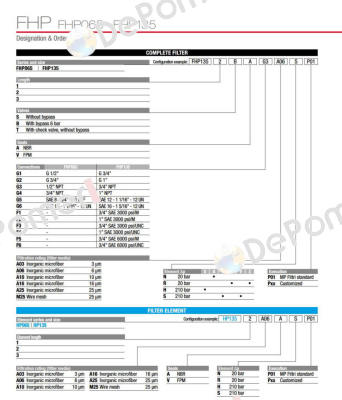 FHP-135-3-B-A-G2-A16-N-P01 MP Filtri