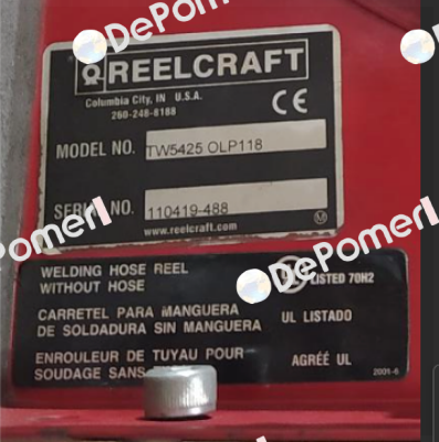 TW5425 OLP Reelcraft