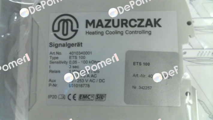 P/N: 4010340001, Type ETS 100 Mazurczak