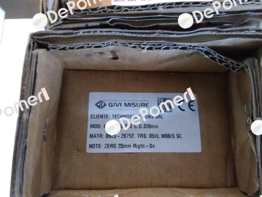 GVS202S T5E 0320 05VL M08/S SC Zero 20 mm dx Serial N. 04222247 11411 03950 Givi Misure